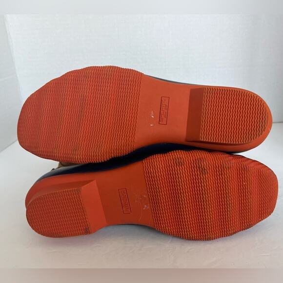 NWOT Sperry Shearwater Winter Waterproof Fur Leather Rubber Tan/Navy Boots 11 - Picture 9 of 9